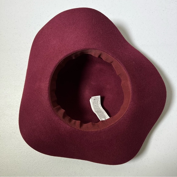 Forever 21 Burgundy Red 100% Wool Floppy Hat - Picture 7 of 9